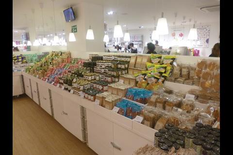 The store has a diverse product offer, from homeware to food